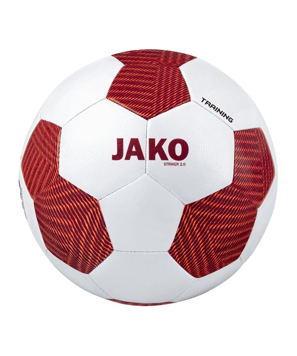JAKO Striker 2.0 Trainingsball Weiss Rot F702 - weiss