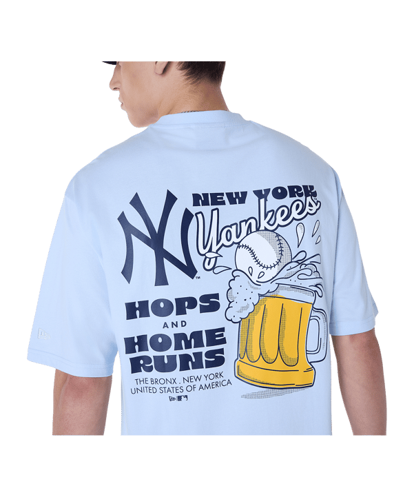 New Era MLB New York Yankees Food Graphic Oversized T-Shirt Blau - blau