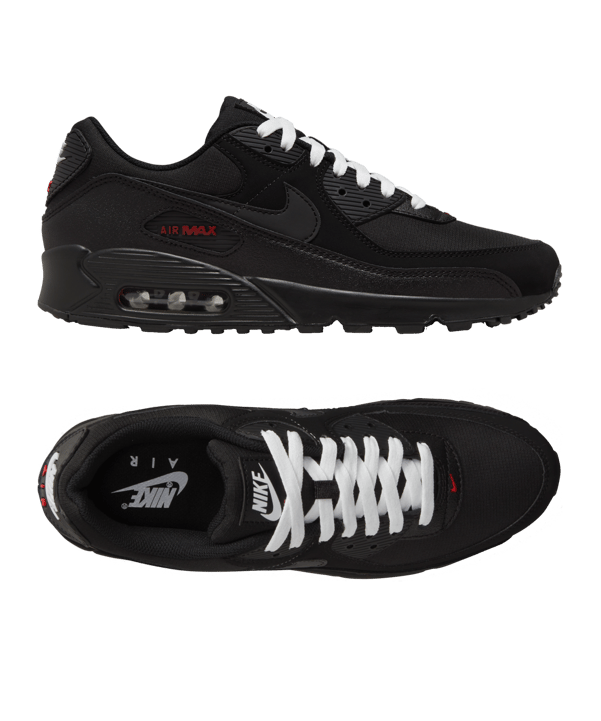 Nike Air Max 90 Grau Rot F002 - schwarz