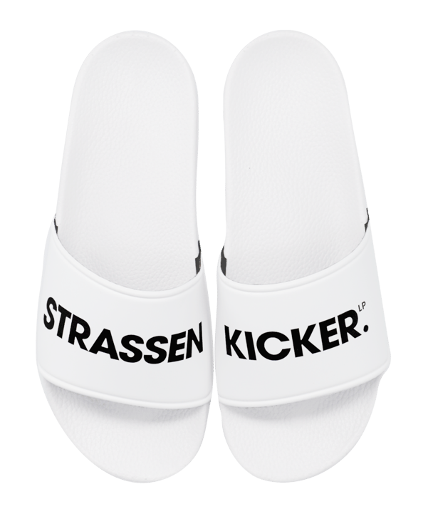 STRASSENKICKER Badelatschen Weiss Schwarz - weiss