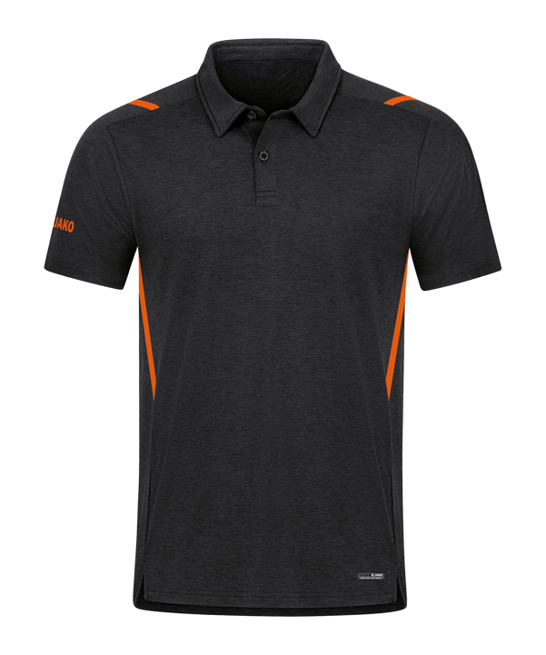 JAKO Challenge Polo Orange F506 - schwarz