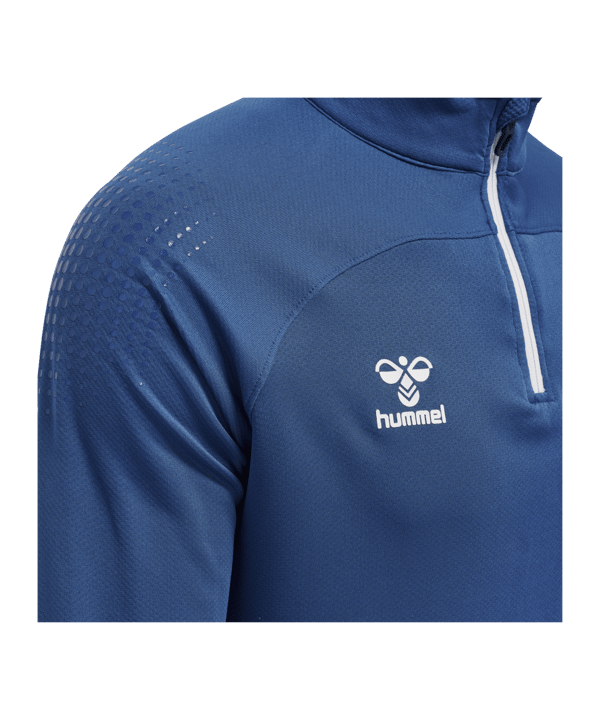 Hummel hmlLEAD HalfZip Sweatshirt Blau F7045 - blau