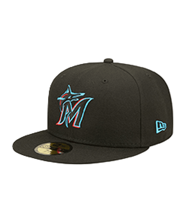 New Era Miami Marlins On-Field 59Fifty Cap Schwarz - schwarz