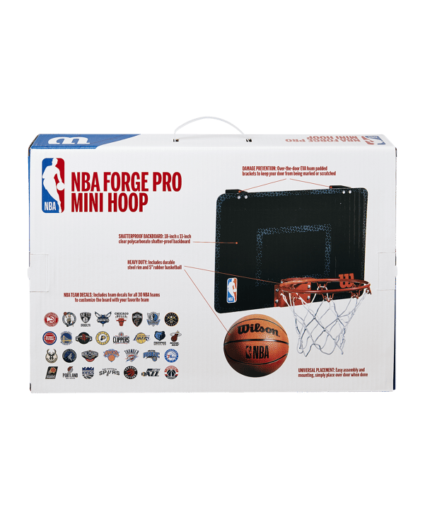 Wilson NBA Forge Mini Hoop Mini Panier De Basket Noir - noir