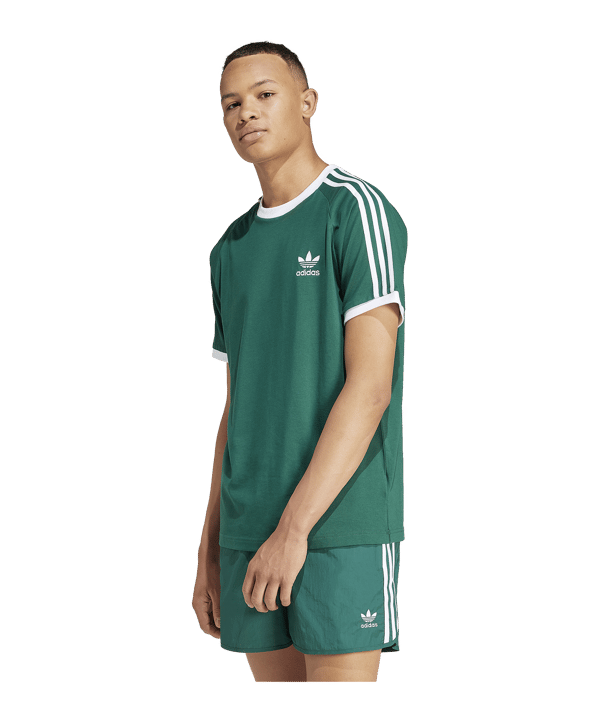 adidas Originals Adicolor 3-Stripes T-Shirt Grün - gruen