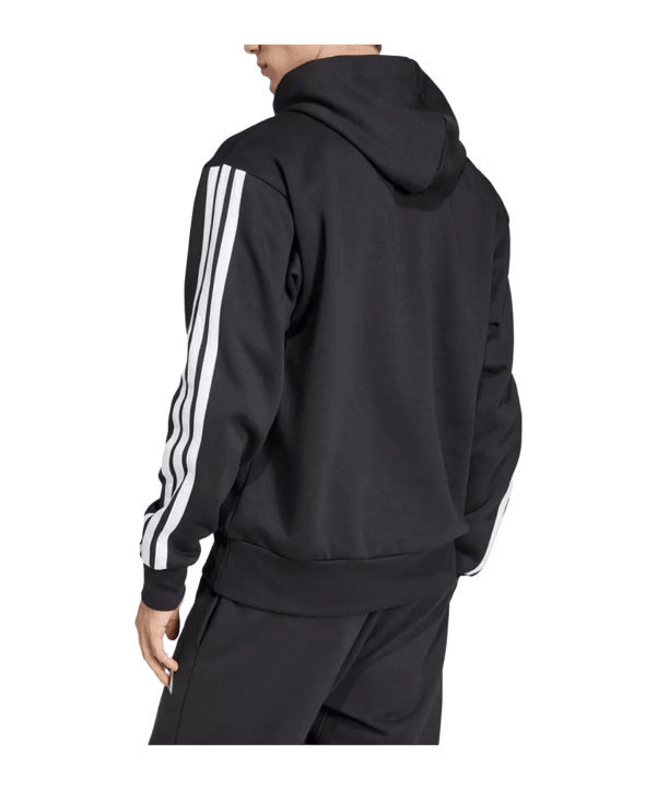 adidas 3 Stripes Hoody Schwarz - schwarz