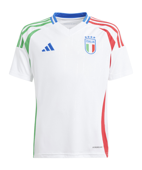 adidas Italien Trikot Away EM 2024 Kids Weiss - weiss