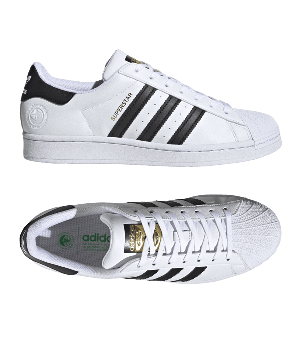 adidas Originals Superstar Vegan Weiss Schwarz - weiss