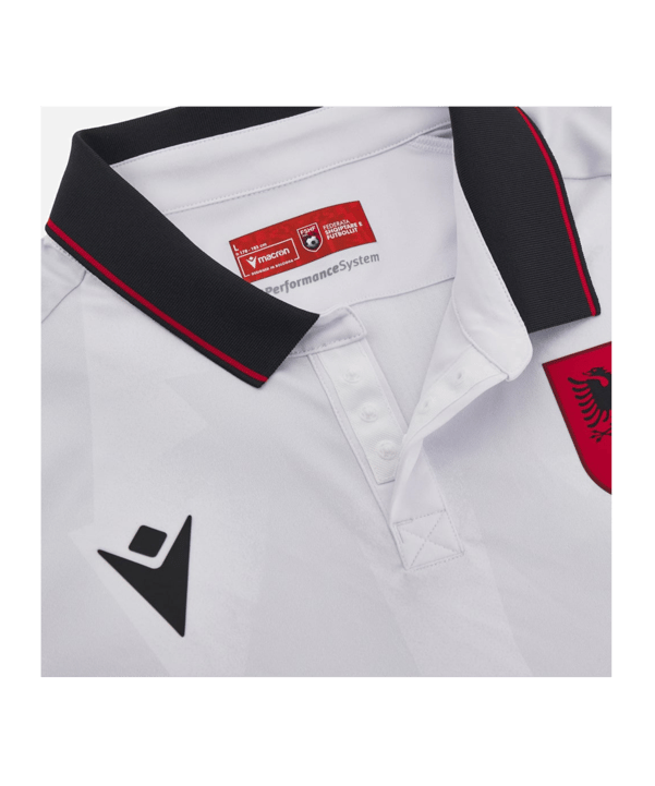 Macron Albanien Trikot Away EM 2024 Weiss - weiss