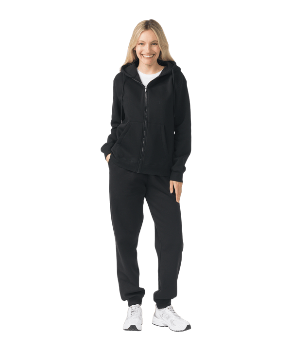 Erima TS Kapuzenjacke Damen Schwarz - schwarz