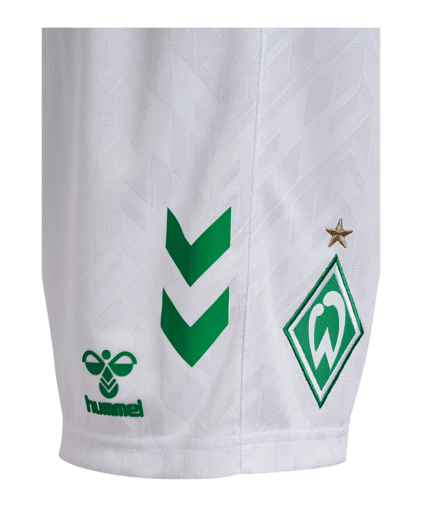 Hummel SV Werder Bremen Short Home 2024/2025 Kids Weiss F9001 - weiss