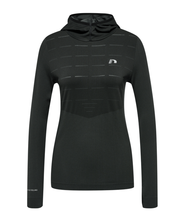 Newline Cambridge Seamless Hoody Damen F2001 - schwarz