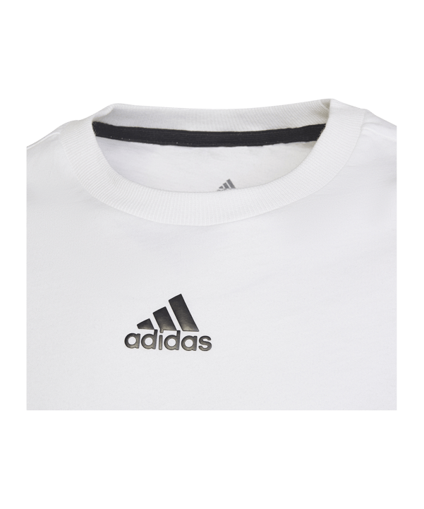 adidas Future Icon T-Shirt Kids Weiss Schwarz - weiss