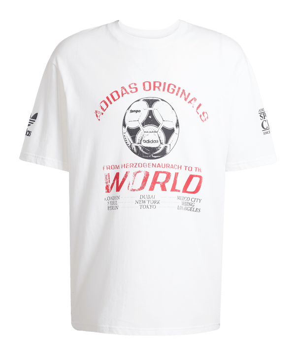 adidas Originals 90s Football Graphic Tee White - weiss