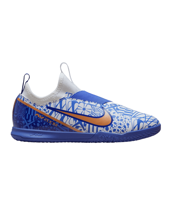 Nike Jr Air Zoom Mercurial Vapor XV Academy CR7 IC Halle Kids Weiss Kupfer F182 - weiss