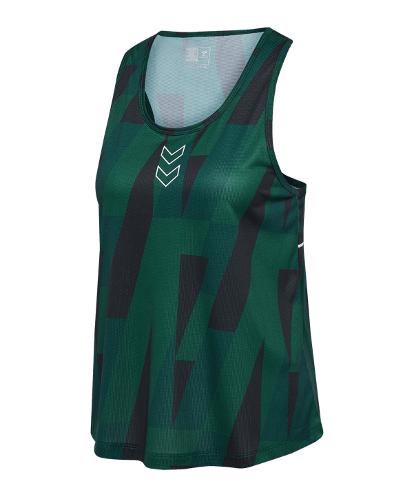 Hummel Court Aop Light Weight Tanktop Damen Grün F6614 - gruen