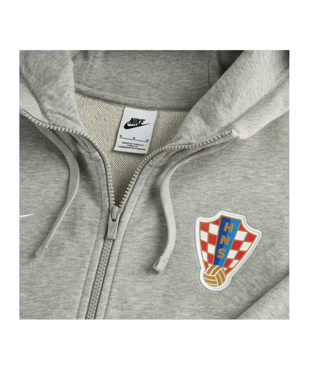 Nike Kroatien Club Kapuzenjacke EM 2024 Grau F063 - grau