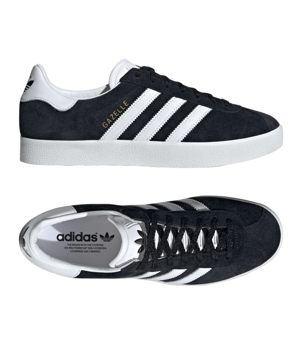 adidas Originals Gazelle 85 Schwarz Weiss Gold - schwarz