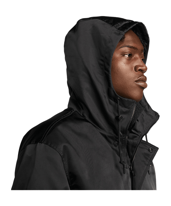 Nike Club Stadium Parka Jacke Schwarz F010 - schwarz