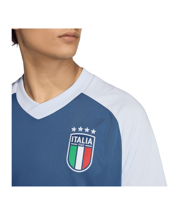 adidas FIGC Italien Prematch Trikot Away WM 2026 Blau - blau