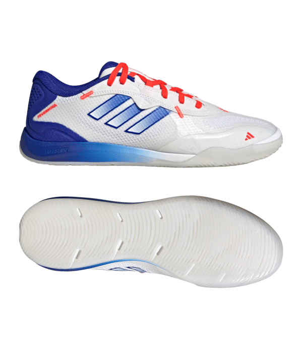 adidas Fevernova Court IN Weiss Blau - weiss