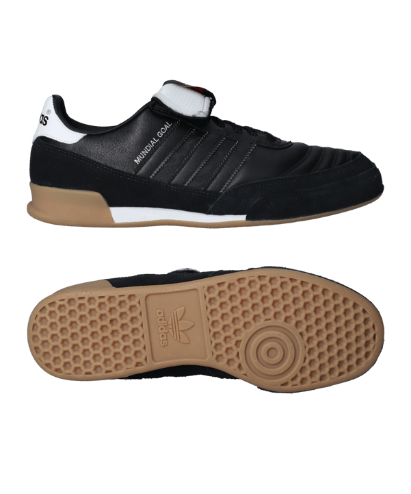 adidas Mundial Goal Halle Black Stripes Schwarz - schwarz