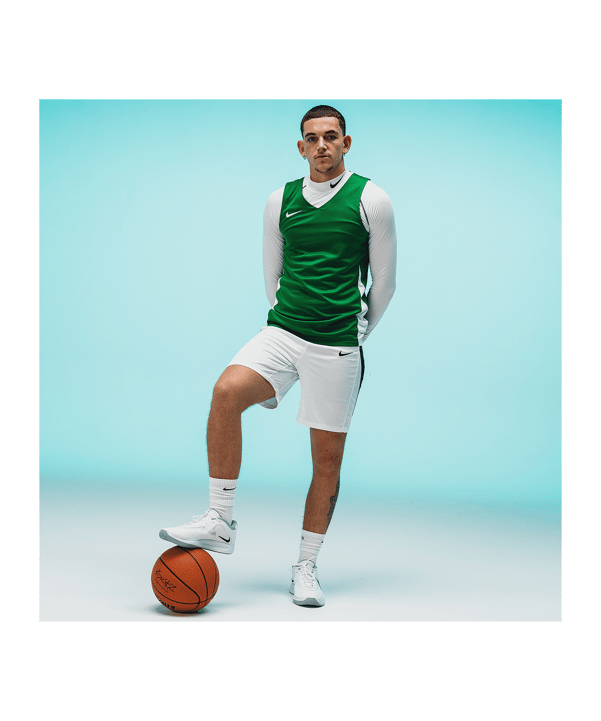 Nike Team Basketball Stock Trikot Grün Weiss F302 - gruen
