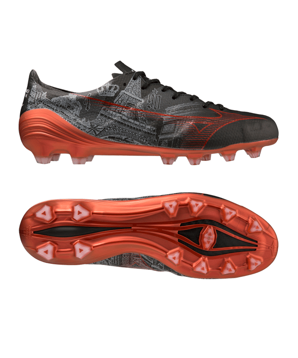 Mizuno Alpha Made in Japan FG Sergio Ramos 4 Schwarz Rot F04 - schwarz