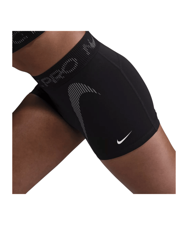 Nike Pro Mid Graphic Biker Short Damen Schwarz F010