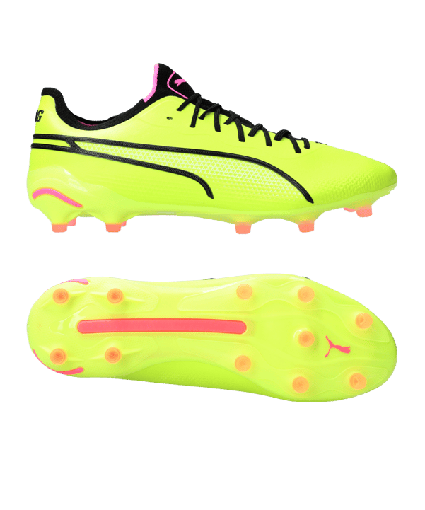PUMA KING Ultimate FG/AG Phenomenal Damen Gelb Schwarz Pink F04 - gruen
