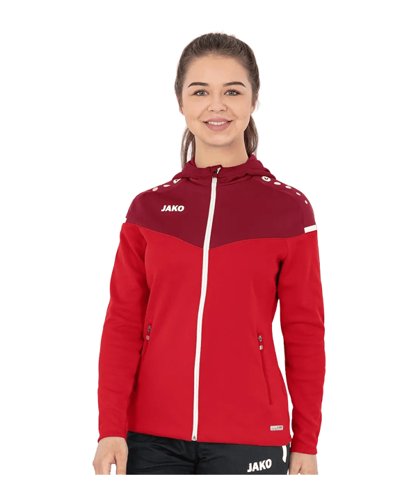 JAKO Champ 2.0 Veste à capuche Femmes Rouge C001 - rouge