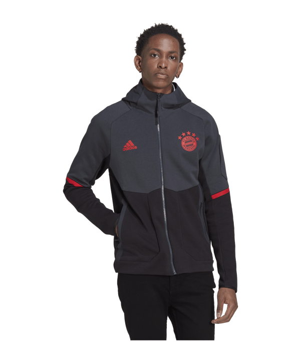 adidas FC Bayern München Tracktop Jacke Schwarz - schwarz