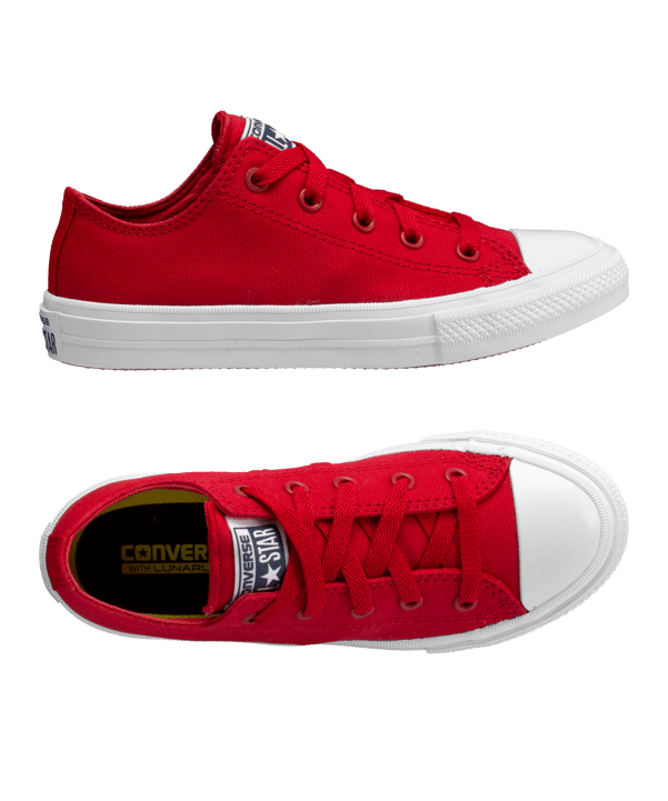 Converse Chuck Taylor AS II OX Sneaker Kids Rot - rot