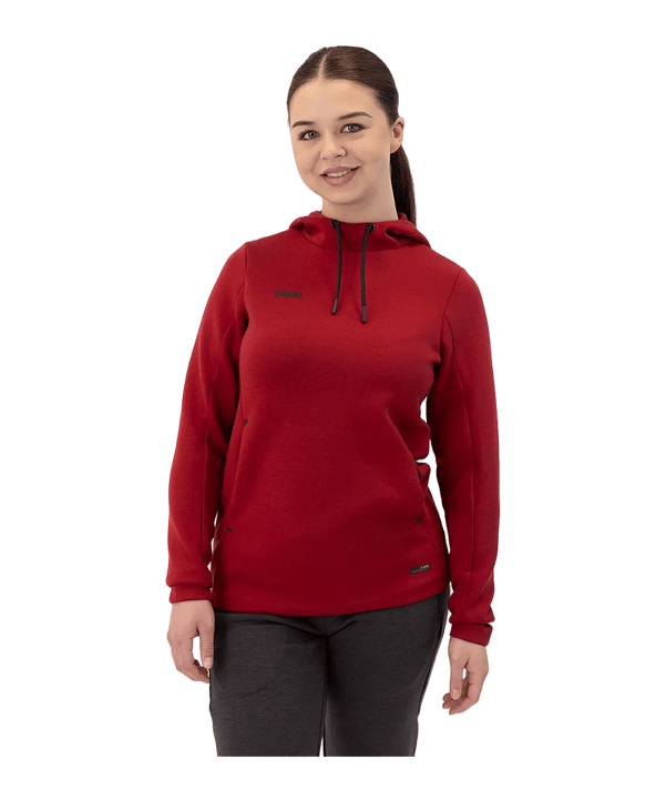 JAKO Premium Basic Sweatshirt à capuche Femmes Rouge C001 - rouge