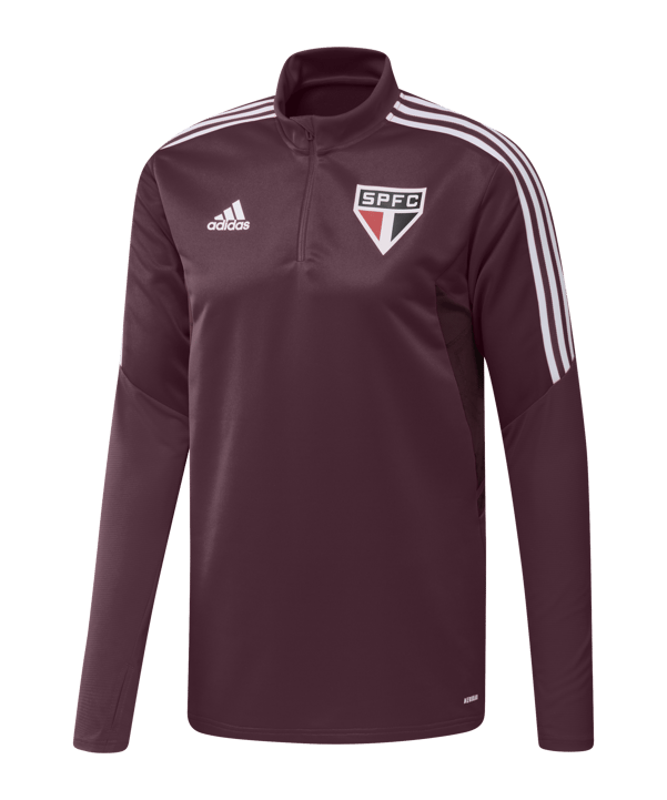 adidas FC Sao Paulo HalfZip Sweatshirt Weiss - weiss