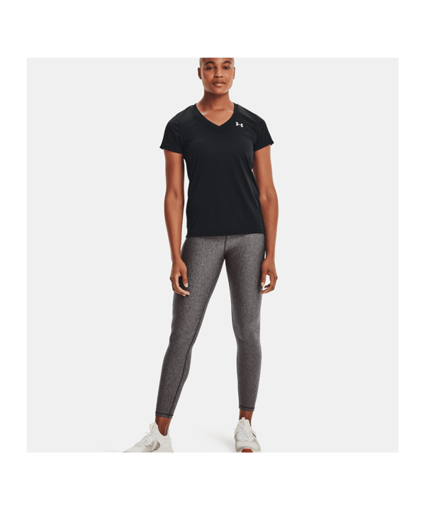 Under Armour Tech V-Neck T-Shirt Damen F002 - schwarz