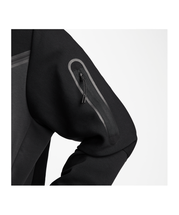 Nike Tech Fleece Kapuzenjacke Schwarz Orange F010 - schwarz