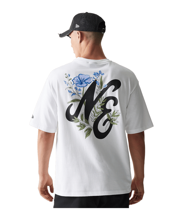New Era Floral Grphc Os T-Shirt Weiß - weiss