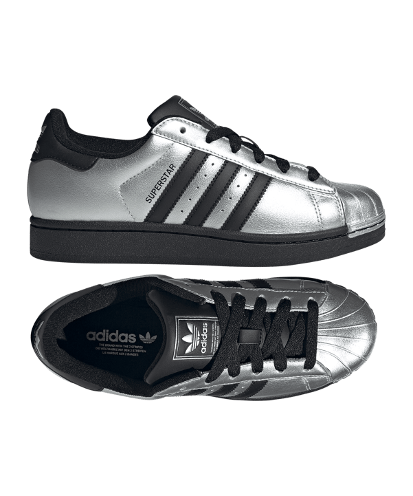 adidas Superstar II Damen Silber - silber