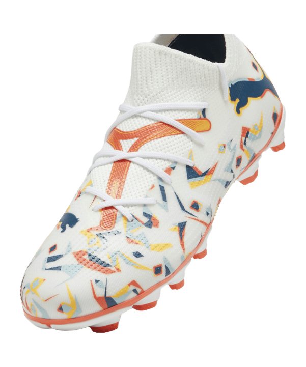 PUMA FUTURE 7 Match Creativity FG/AG Jr Kids Weiss Grün F01 - weiss