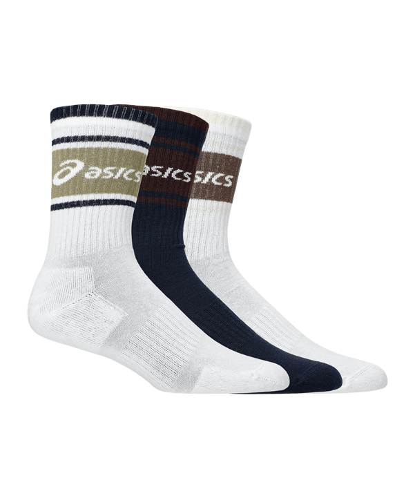 Asics Logo Crew 3er Pack Socken Blau - blau