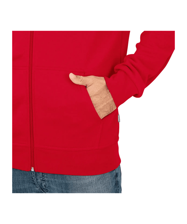 JAKO Organic Kapuzenjacke Rot F100