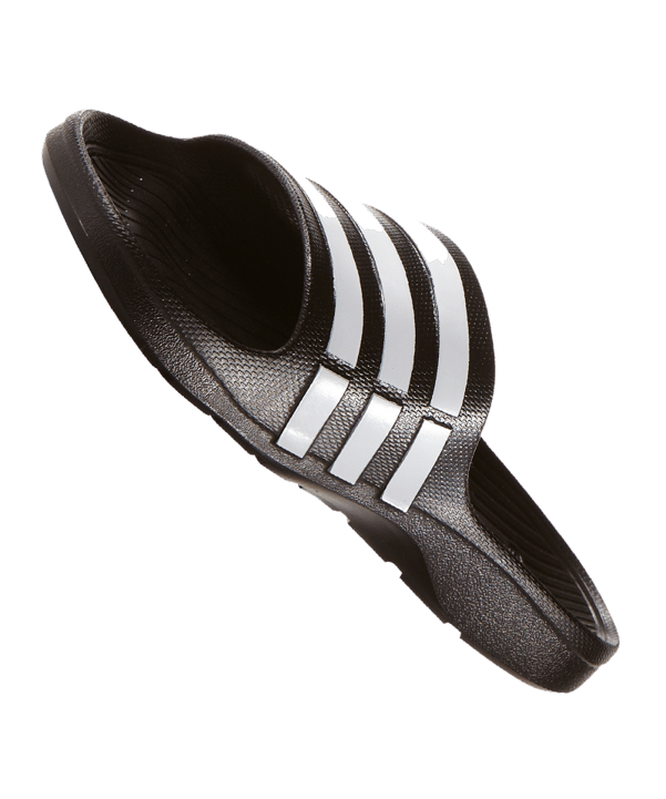 adidas Duramo Slide Badelatsche Schwarz Weiss - schwarz