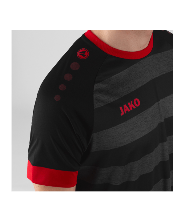 JAKO Celtic Melange KA Trikot Schwarz Rot F809 - schwarz