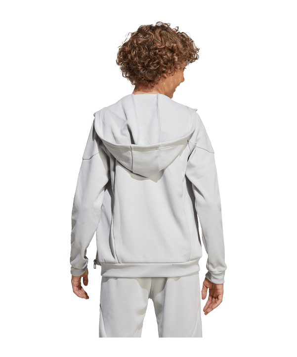 adidas Tiro 25 Travel Kapuzenjacke Kids Grau - grau