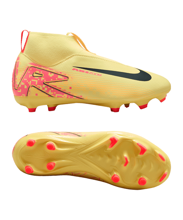 Nike Jr Zoom Mercurial Superfly X Academy FG/MG Mbappe Signature Kids Orange Blau F800 - orange