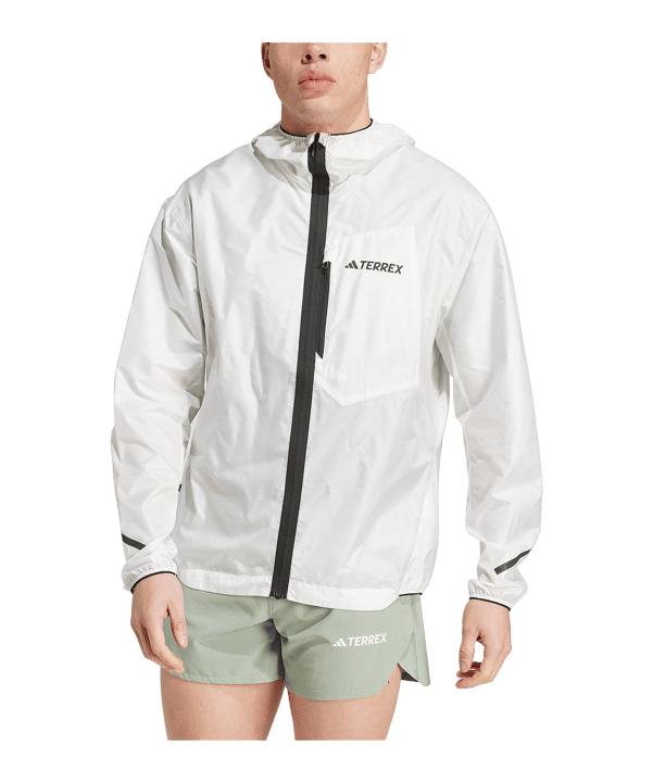 adidas Terrex XPR Light Kapuzenjacke Weiss - weiss