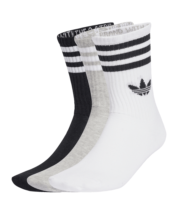 adidas Originals 3 Stripes Crew 3 Pair Calze Bianco - bianco