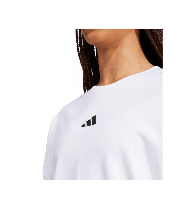 adidas Essentials 3 Stripes Sweatshirt Damen Weiß - weiss