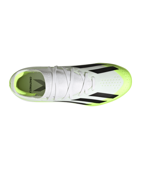 adidas X Crazyfast.3 TF Crazyrush Kids Weiss Schwarz Gelb - weiss